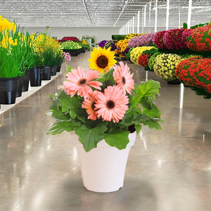 Maceta redonda floral - Product Image 1