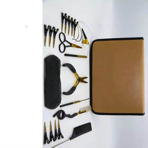 Kit d'outils pour extensions de cheveux, pinces métalliques, clips, outil d'installation et de retrait, finition noir et or, kit d'outils de qualité supérieure pour extensions de cheveux - Product Image 6