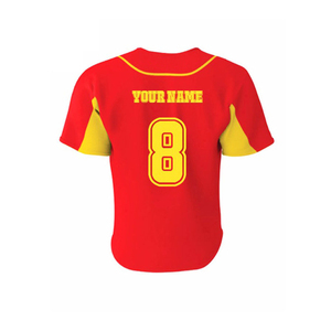 Maillot de baseball/softball personnalisé 2025 – Nouveau design, entièrement boutonné, sérigraphié, 100 % polyester respirant, anti-UV, col en V, manches courtes - Product Image 2