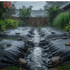 Bâche de jardin en plastique résistante aux déchirures et imperméable, grande taille, pour protection contre la pluie - Product Image 2