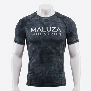 T-shirt de compression sans coutures pour homme, haut de sport tricoté très élastique, anti-transpiration, pour la musculation et l'entraînement - Product Image 1
