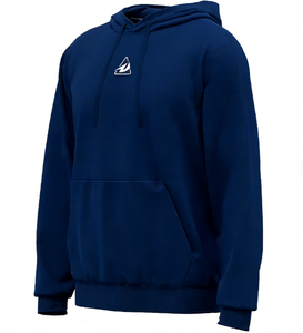 Men's Black Hooded Sweatshirt 100% Cotton Fleece Regular Fit Casual Front Logo Pocket Autumn Wear - Product Image 5