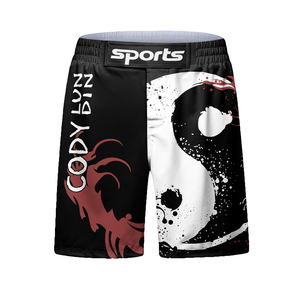 ชุดรัชการ์ดผู้ชาย Cody Bin สีดำ แดง ขาว ลายหยินหยาง UPF50+ ป้องกันแบคทีเรีย แห้งเร็ว เสื้อ กางเกงขายาว กางเกงขาสั้น - Product Image 4