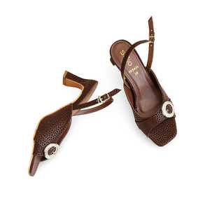 Sandale à talon marron formelle FR5439 - Product Image 1