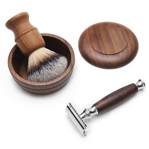 Personalized <b>Shaving</b> <b>Kit</b> Men Safety Razor 5 Blades Beard Care <b>Shaving</b> Razor Grooming Set Wet Shave Brush - Product Image 6
