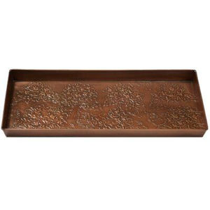 Plateau à chaussures moderne en bambou blanc avec poignées, rectangulaire, pour entrée et salle de bain, organisateur polyvalent pour la maison, en promotion - Product Image 5