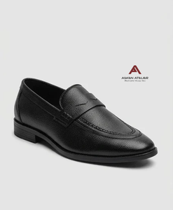 <b>Men's</b> Leather Loafers Square Toe Slip on Dress <b>Shoes</b> Breathable Anti Slippery Formal Office Footwear Genuine Leather Lining - Product Image 3