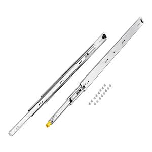 Guide per cassetti per impieghi gravosi da 36 pollici, 1 paio con blocco, capacità di carico 250 libbre, estensione completa a 3 sezioni, cuscinetti a sfera, montaggio laterale - Product Image 1