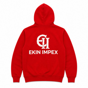 Sweat à capuche zippé premium épais, brodé sur mesure, style streetwear, coupe oversize, en polaire pour l'hiver - Product Image 2
