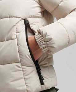 Winter Nylon Quilted Coat Bulk Order Waterproof Hooded Low MOQ Supplier Ladies Cropped puffer <b>jacket</b> for <b>women</b> - Product Image 6