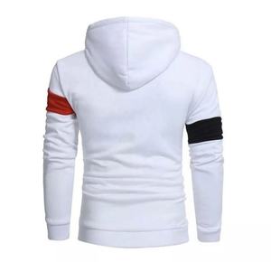 OEM personnalisé 100% coton gaufré sweats à capuche pour hommes décontracté cordon sweats avec motif solide hiver blanc plaine polaire Logo - Product Image 2
