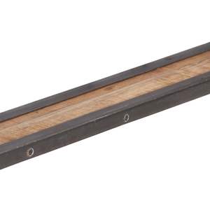 Étagère murale en bois de manguier massif et métal noir, étagère de présentation en bois naturel et métal - Product Image 6