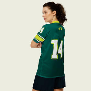 Camiseta Deportiva Transpirable Unisex de Malla Verde de Alta Calidad OEM para Fútbol Americano, con Número Personalizado, Uniforme de Equipo, Suministro al por Mayor, EE. UU. - Product Image 2