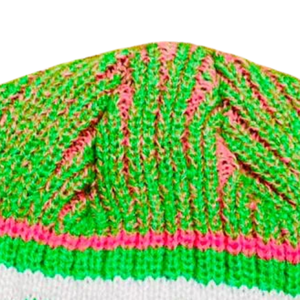 AKA <b>Beanie</b> <b>Hat</b> Without Pom Green White Embroidered Letter Knit Winter Cap Warm Casual Fashion Headwear Stylish <b>Hat</b> for <b>Men</b> Women - Product Image 3