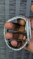 Reloj de Lujo Estilo Hip Hop con Moissanita, Acero Inoxidable Plateado, Totalmente Adornado con Diamantes VVS de Corte Brillante Redondo para Hombre