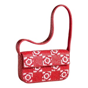 Sac à bandoulière de luxe classique à imprimé léopard, fait main et perlé, pour femmes, style motif animal. - Product Image 5