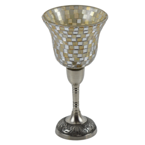 Support de bougie en fer forgé fait main, finition plaquée, à bras unique, pour décoration de dîner et de fête - Product Image 5
