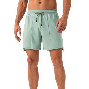 High Quality Men's Casual Fashion <b>Shorts</b> Quick-Dry Yarn Dyed Comfortable Fit Embroidered <b>Technics</b> Worsted Fabric Knee-Length - Product Image 4