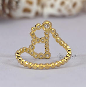 Customized Letter B <b>Alphabetical</b> Word Diamond Engagement Ring with Moissanite Bezel Set for girlfriend Anniversary Wedding Gift - Product Image 6