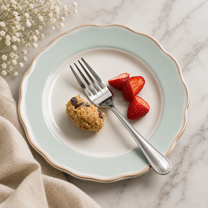 Fourchette à dessert en acier inoxydable de qualité alimentaire, robuste, pour buffet de desserts, fournitures de restauration, vaisselle élégante pour table à manger - Product Image 1