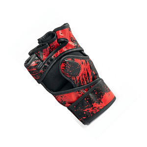 ถุงมือ Askar Wear Ind Mma แบบครึ่งนิ้ว หนัง PU ปิดด้วยเวลโคร ลายพิมพ์หยดน้ำ สำหรับศิลปะการต่อสู้ ยูนิเซ็กซ์ - Product Image 2