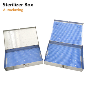 Stainless Steel Sterilization Tray Case Box for Ophthalmic & Dental Instruments Autoclavable Surgical Storage Container - Product Image 1