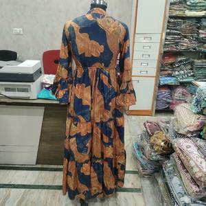 Women Boho Floral Print <b>Maxi</b> <b>Dress</b> V Neck Bell <b>Sleeve</b> Empire Waist Tiered Long Casual <b>Summer</b> <b>Dress</b> - Product Image 2