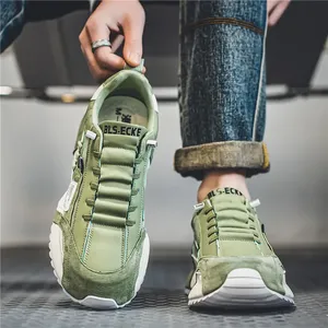 Zapatillas de deporte para hombre, zapatos informales con plataforma, zapatos para correr con cordones de malla, zapatos vulcanizados de diseñador de talla grande, zapatos cómodos de tendencia para hombre - Product Image 6