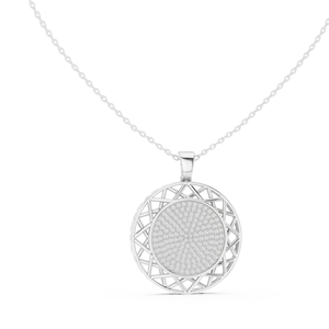 Hot Selling Personalized Round Zircon Pendant 925 <b>Silver</b> <b>Necklace</b> for Ladies - Product Image 4