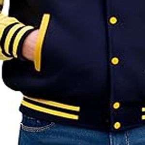 Custom Embroidery Patch Satin Varsity Jacket Men Casual Baseball <b>Decoration</b> Zipper Waterproof <b>Winter</b> - Product Image 3