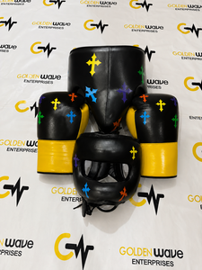 Guantes de Boxeo Profesionales de Piel para MMA, Nuevos, con Protector de Cabeza y Entrepierna, Transpirables, Duraderos, Ecológicos, Marca Personalizada - Product Image 6