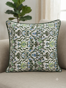 Premium Cotton Piping Cushion Cover Square <b>Decorative</b> <b>Pillow</b> Case with Hidden Zipper for Home Hotel Office <b>Decoration</b> - Product Image 2