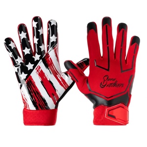 Gants de football américain antidérapants les mieux notés – Gants de réception de ballon de football personnalisables avec logo pour l'entraînement et les matchs - Product Image 2