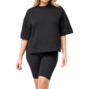 Haute qualité 100% coton femmes surdimensionnée-t-shirt logo personnalisé et impression séchage rapide respirant doux confortable surdimensionné t-shirts - Product Image 1