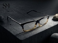 Montures de lunettes optiques pour hommes en corne de buffle naturelle, faites à la main, écologiques, art moderne, objets de collection, Inde, logo personnalisé