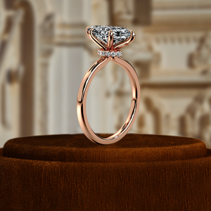 แหวนเพชรทรงมาร์คีส์ 1 กะรัต เพาะเลี้ยงในห้องปฏิบัติการ, แหวนทองคำขาว 14K, แหวนแต่งงานแบบวงแหวนซ่อน, แหวนเพชรเม็ดเดี่ยวสำหรับเจ้าสาว, แหวนวินเทจ - Product Image 3