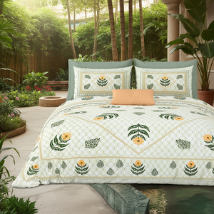 Sanskriti - Juego de Sábanas Ajustables de Alta Calidad, Estilo Americano, Tamaño King, 108x108 Pulgadas, con 2 Fundas de Almohada, para el Hogar o Hoteles - Product Image 3