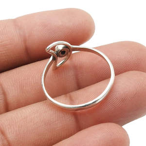 Wholesale New Vintage Design Half <b>Moon</b> <b>Ring</b> Crafted From 925 Sterling Silver Brilliant Round Cut Black Onyx Stone Women Jewelry - Product Image 4