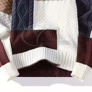 Pull-over en tricot 100 % coton pour homme, collection hiver 2026, style streetwear, design personnalisé, coupe oversize, respirant, impression par transfert thermique, haute qualité - Product Image 5