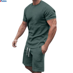 Ensemble de jogging court pour homme grande taille avec logo personnalisé, respirant, collection été, style vacances à la plage, confortable - Product Image 3