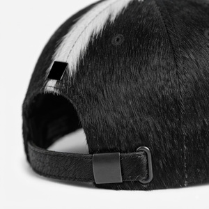 Unisex <b>Black</b> White Color Blocking Baseball Cap 6-Panel Fitted Fashion Hat Casual Four Seasons Wear - Product Image 5