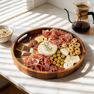 Plato de madera para verduras. Disponible en todos los tipos de madera. Se utilizan para exhibir productos frescos, guardar refrigerios o como un elemento decorativo. - Product Image 2