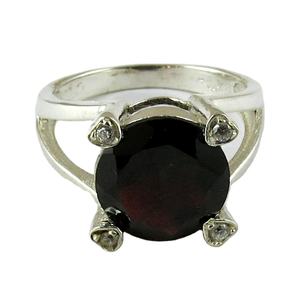 เถาแดง!! โกเมนรอบรูปร่าง925แหวนเงินสเตอร์ลิงขายส่งเครื่องประดับเงินสำหรับผู้ชายผู้หญิง925เครื่องประดับเงินสเตอร์ลิง - Product Image 1