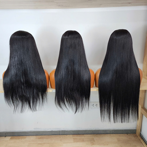 Perruque de luxe SDD en cheveux vierges ultra-lisses, densité 250%, Lace Front 5*5, Double Drawn, cheveux humains vietnamiens bruts 15A, pour revendeurs - Product Image 4