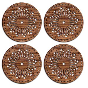 Wooden Coaster for Kitchen Dining <b>Table</b> Stylish <b>Table</b> DecorationDrink <b>Protection</b> - Product Image 6