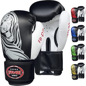 Gants de boxe en cuir PU pour l'entraînement, arts martiaux, sparring, légers, respirants, avec sangle de poignet à scratch, personnalisables - Product Image 1