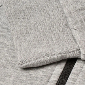 Sudadera con Capucha Gris para Hombre, Cierre de Cremallera, Corte Regular, Color Sólido, Informal, con Logotipo Frontal, 100% Algodón, Felpa Francesa, para Otoño - Product Image 6