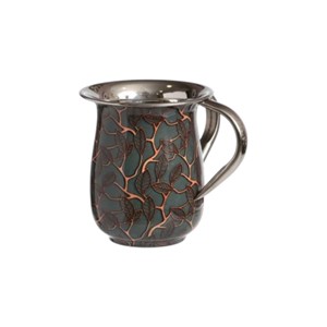 Copa de Lavado Ritual Plateada con Diseño Floral, Recipiente Decorativo Botánico para Lavado de Manos, Patrimonio Sagrado - Product Image 5