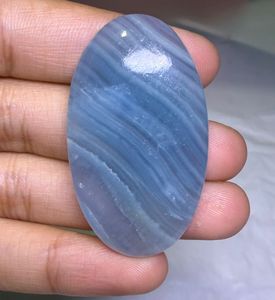 Cabochon de calcite bleue naturelle à bandes, pierre précieuse en vrac, vente en gros, calcite bleue naturelle faite à la main, pierre précieuse en vrac - Product Image 3
