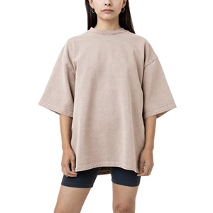 Camiseta Extra Grande de Algodón 100% Personalizada de Marca Privada para Mujer, Transpirable, con Peso Personalizado GSM - Product Image 1